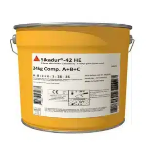 Sikadur-42 HE műgyanta kiöntőhabarcs 20,4 kg-os kiszerelés = 1db A + B + 2C komponens