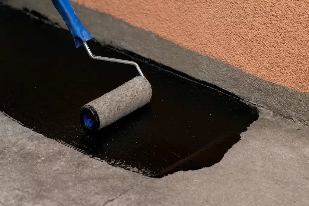 Bitumenes vízszigetelés felhordása